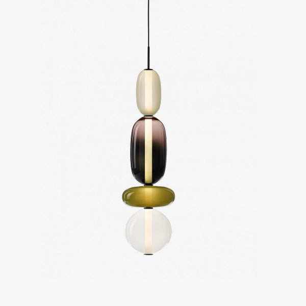 Solara - Glaspendelleuchte für Flur mit farbigem Glas