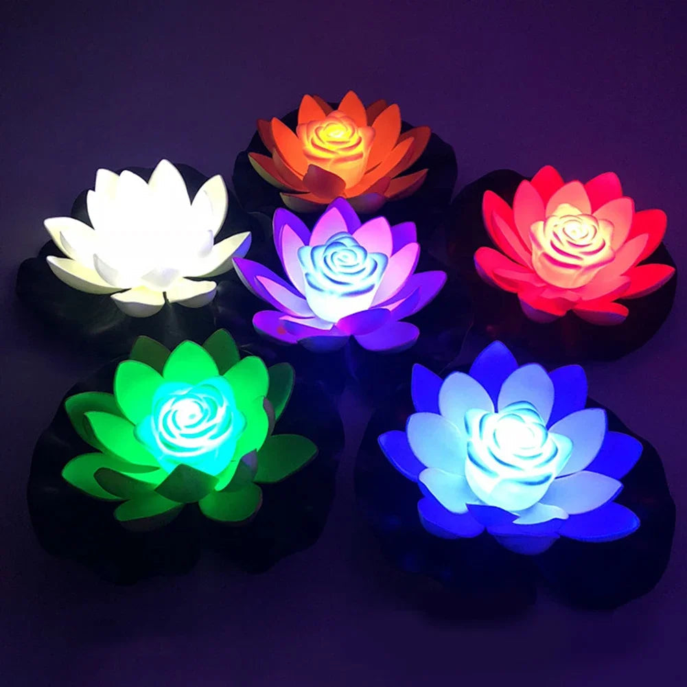 Schwimmende - Lotuslampe mit LED