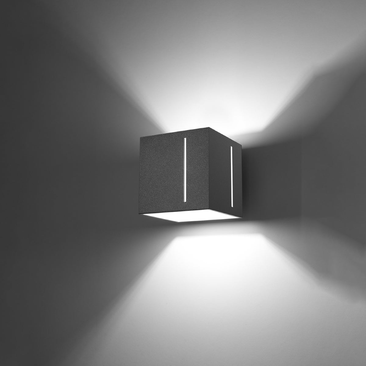 PIXAR - Wandleuchte, graues Aluminium mit Perforation