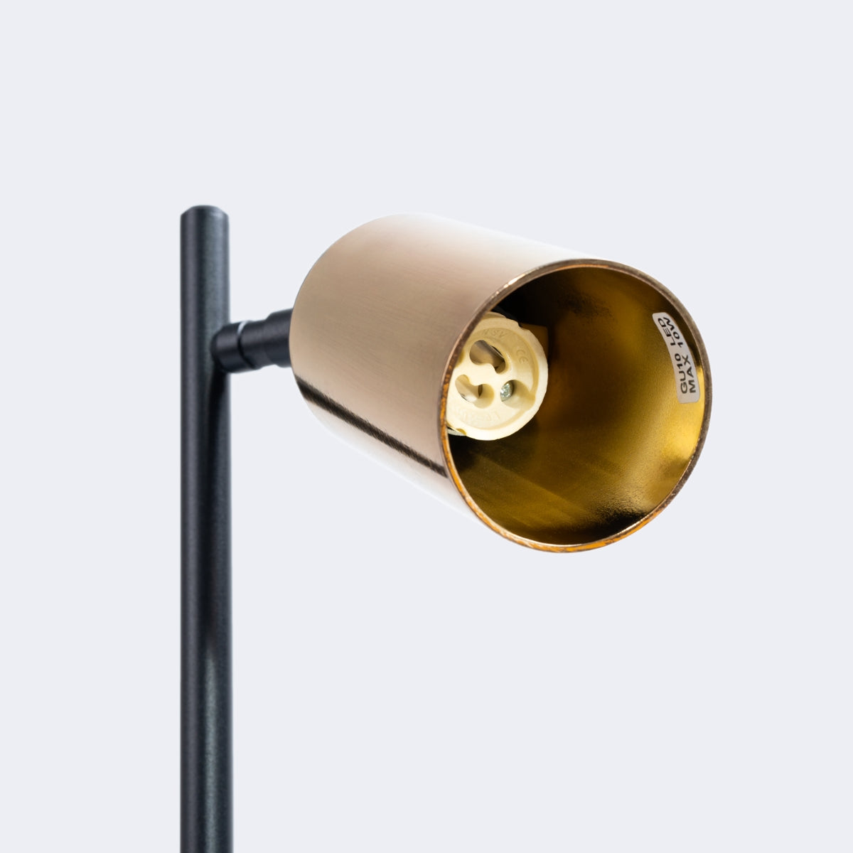 Lumiera - Tischleuchte aus schwarzem/goldenem Stahl