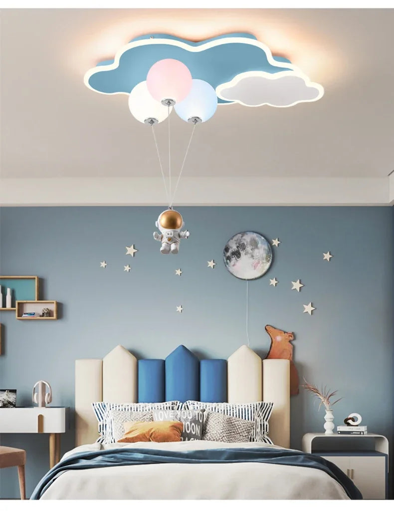 Astronaut - Kinderzimmer-Hängeleuchte Astronaut & Wolke