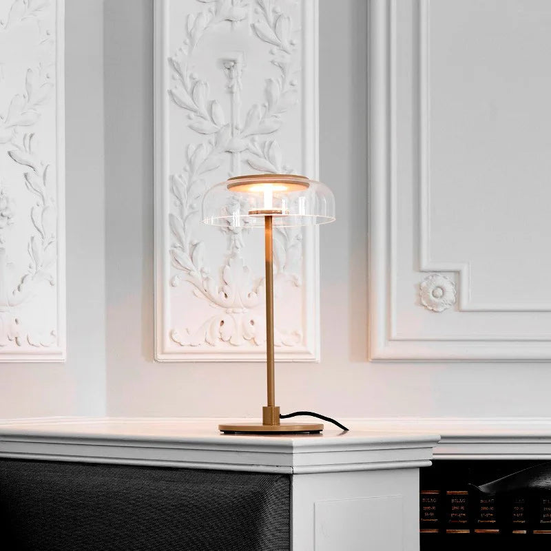 Quelix - Designer-Tischleuchte aus Glas mit LED