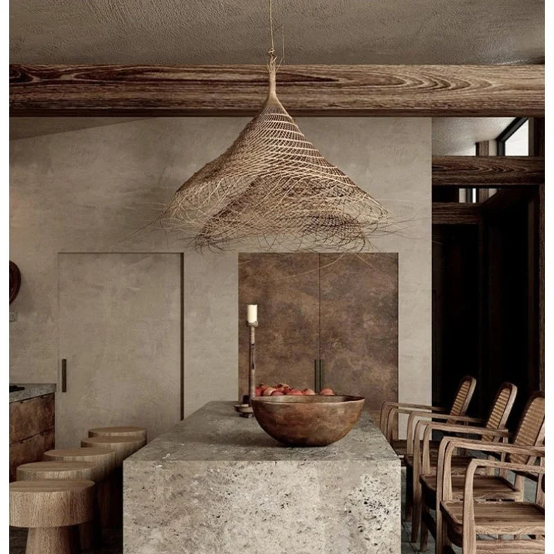 Wabi - Sabi Rattan-Pendelleuchte