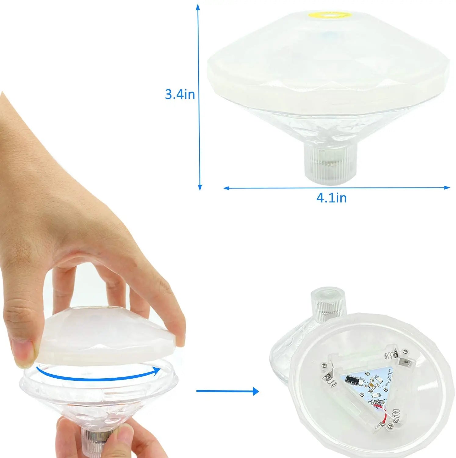 Schwimmende - RGB-Discoleuchte IP68 für Pool & Badewanne