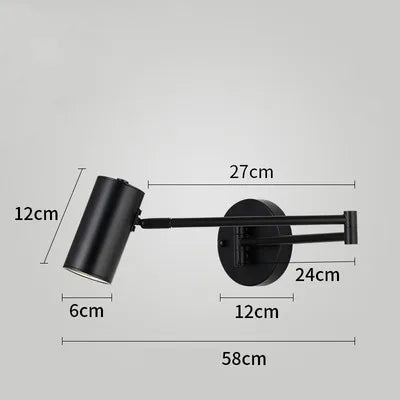 Verstellbare - Wandleuchte mit langem Arm (E27) inkl. LED