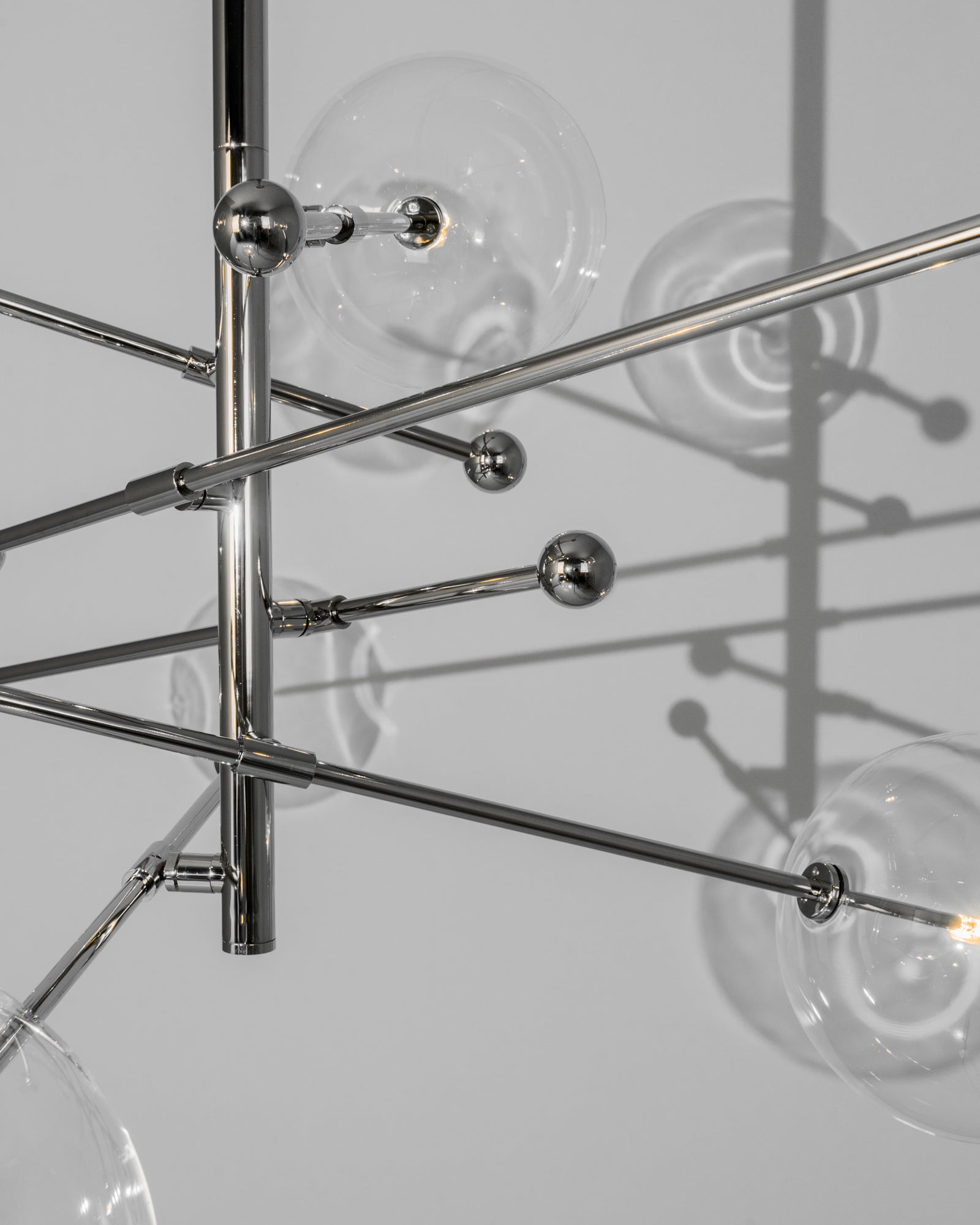 Claria - Designer-Kronleuchter mit 6 Armen, Metall/Glas