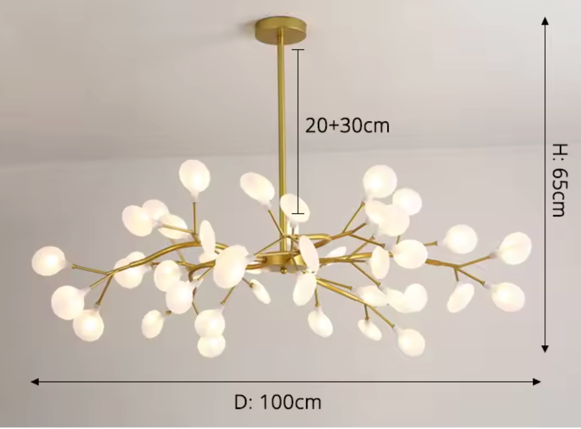 Verzweigter - LED Glühwürmchen Kronleuchter aus Acryl