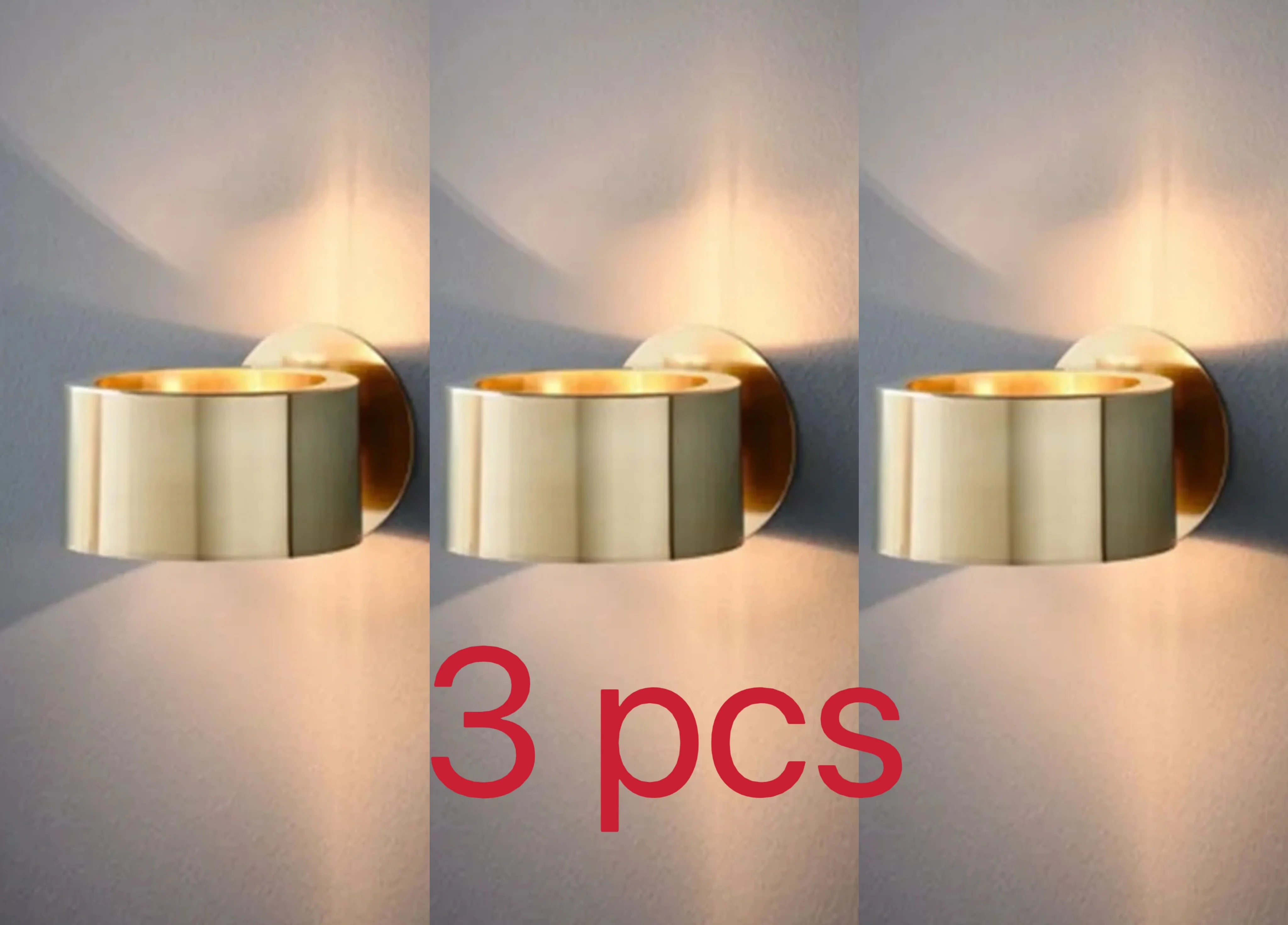 Nordische - LED-Wandleuchte Schwarz/Gold