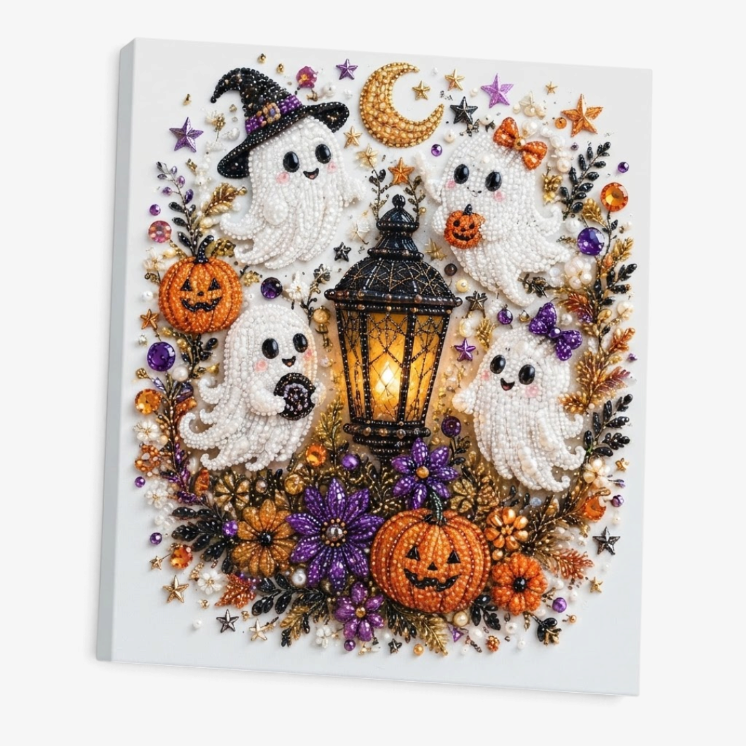 Spookbead – Halloween-Diamantmalerei-Set mit Geistern und Kürbissen