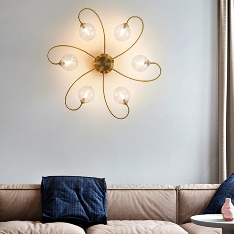 Celira - Moderne Deckenleuchte Glas & Gold