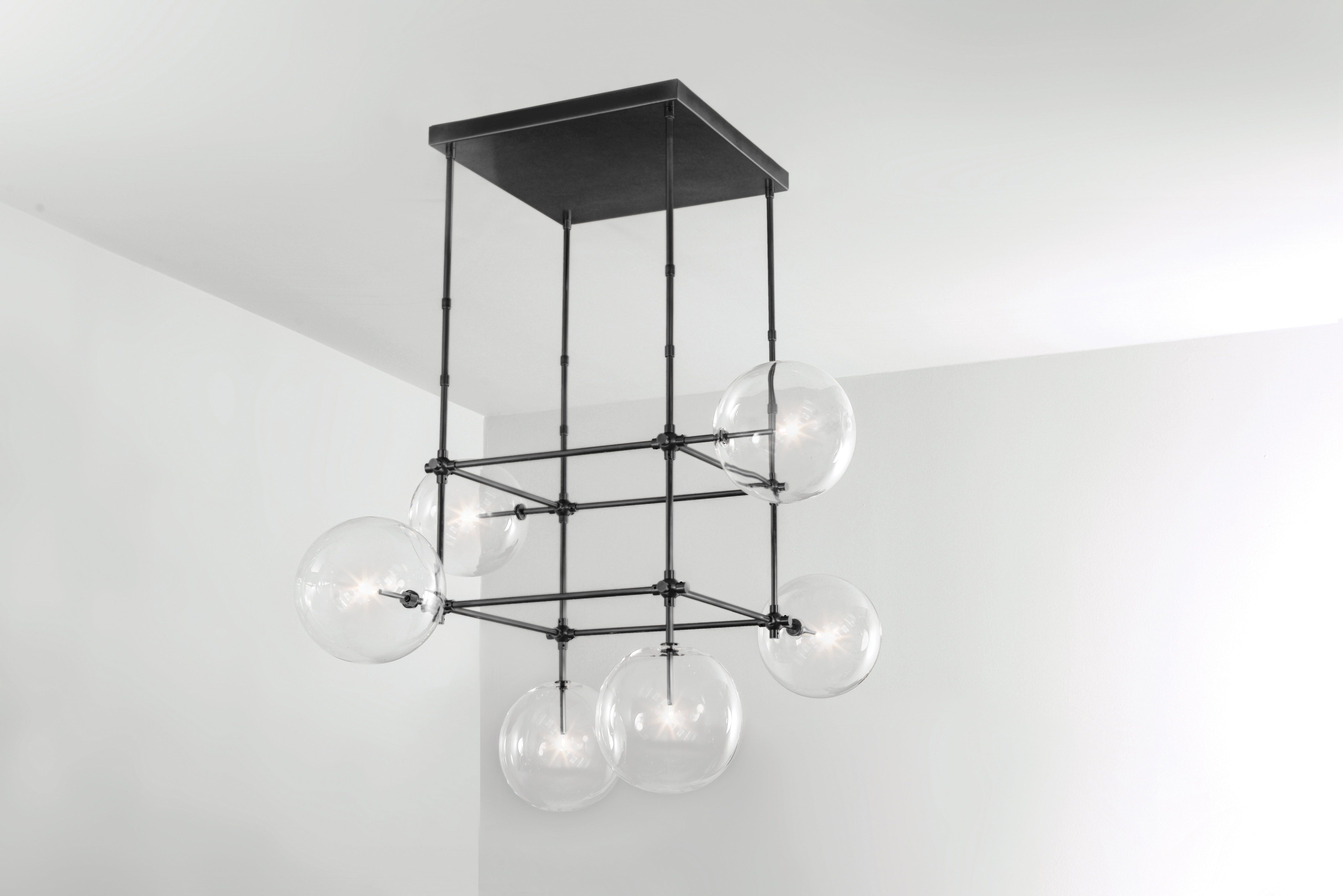 Metall/Glas - Designer-Pendelleuchte, Metall/Glas