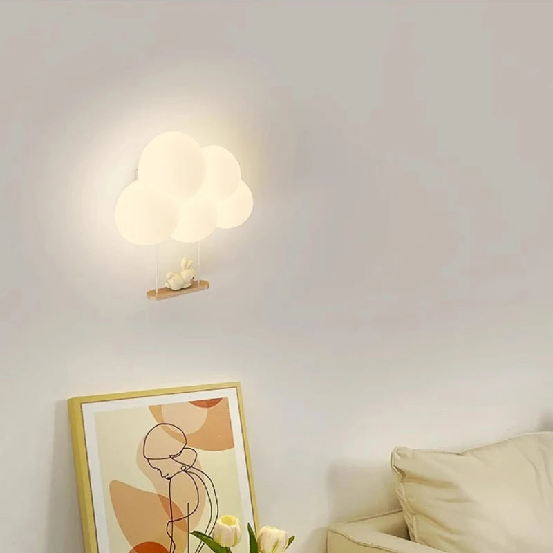 Luara - Wandleuchte für Kinderzimmer mit Tiermotiven, weiß