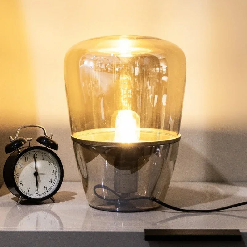 Skandinavische - Glas-Tischleuchte AuroraGlow