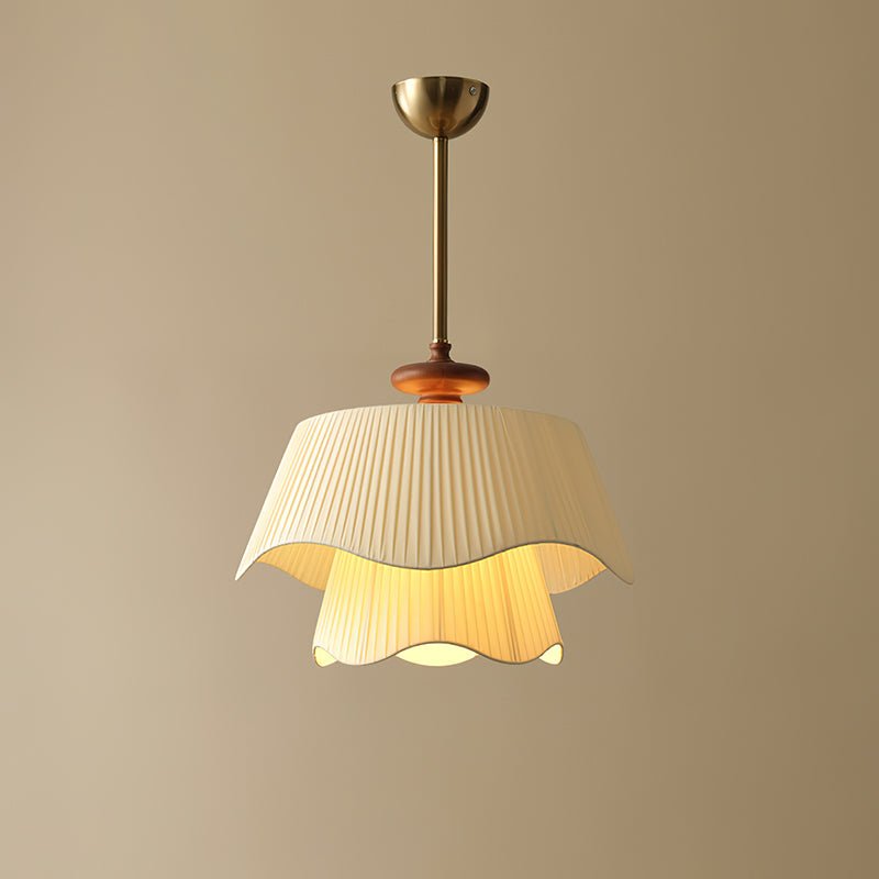 Bellevue - Pendelleuchte aus Metall, Glas und Holz
