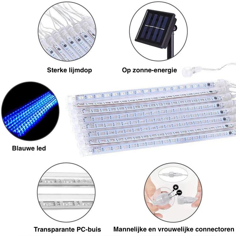 LUMIMETEOR - Solar-LED-Meteorduschenleuchte LUMIMETEOR IP65