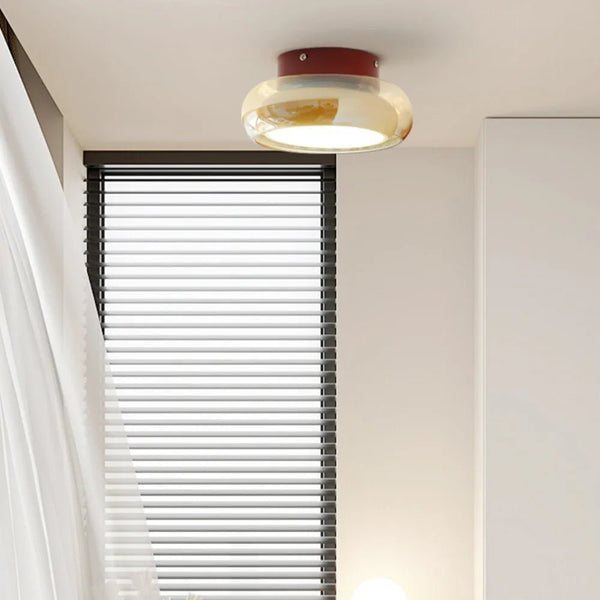 Polara - Vintage-LED-Deckenleuchte aus Acryl, kompakt