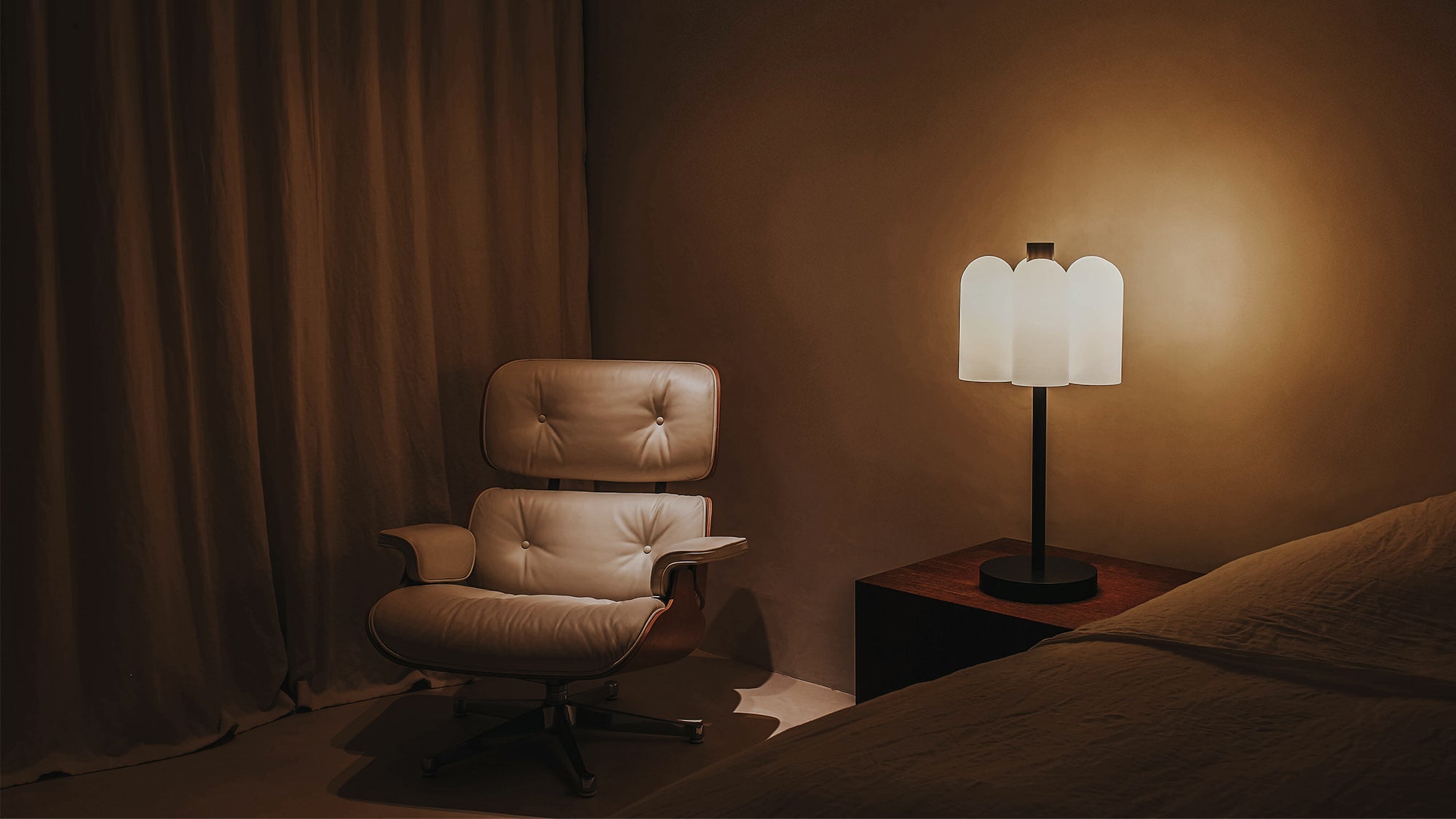 Metall/Glas - Designer-Tischleuchte, Metall/Glas