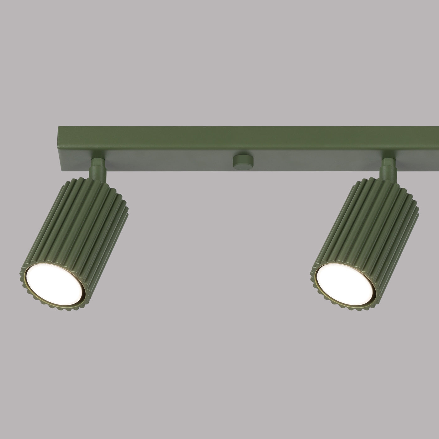 Radial - 4-flammige Deckenleuchte, olivgrün, aus Aluminium