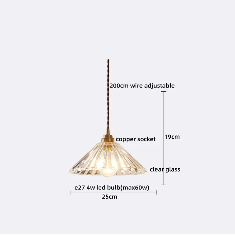 Nimbus - LED-Pendelleuchte aus Kupfer und Glas