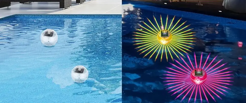 Schwimmende - Solar-RGB-Poolleuchte IP65
