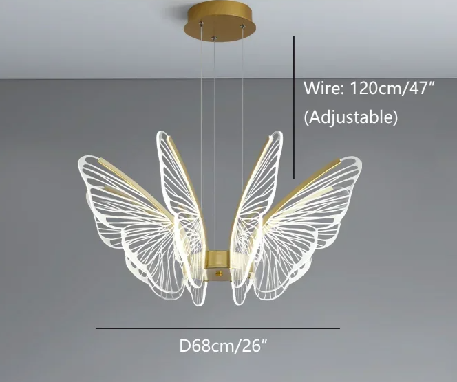 Nimbus - LED-Schmetterlings-Pendelleuchte, dimmbar
