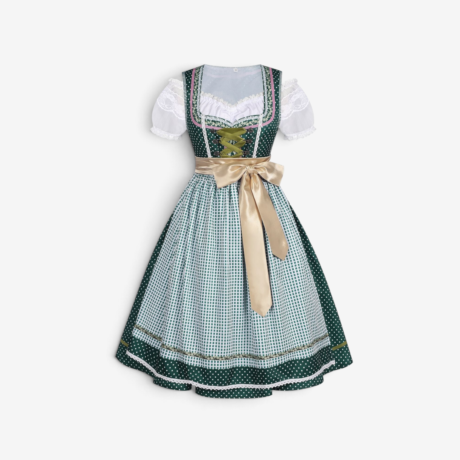Damen Dirndlkleid mit Schnürung und Schürze