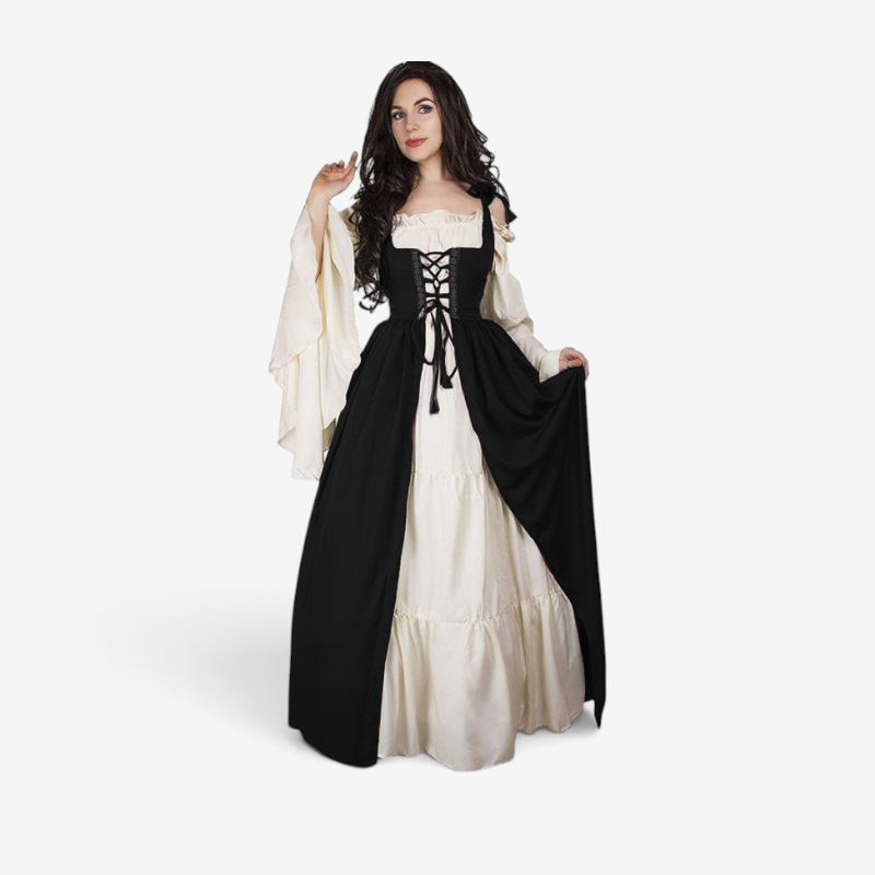 Damen Historisches Kleid mit V-Ausschnitt