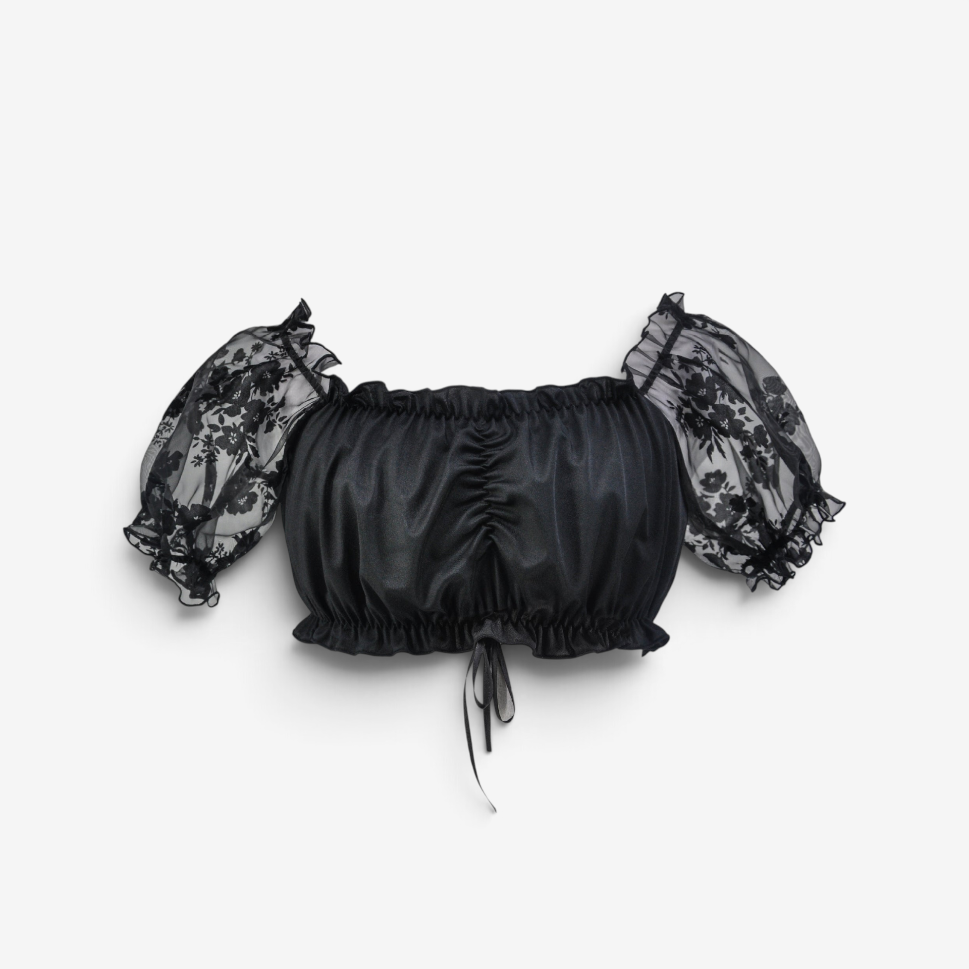 Damen Trachten-Dirndlbluse mit Puffärmeln