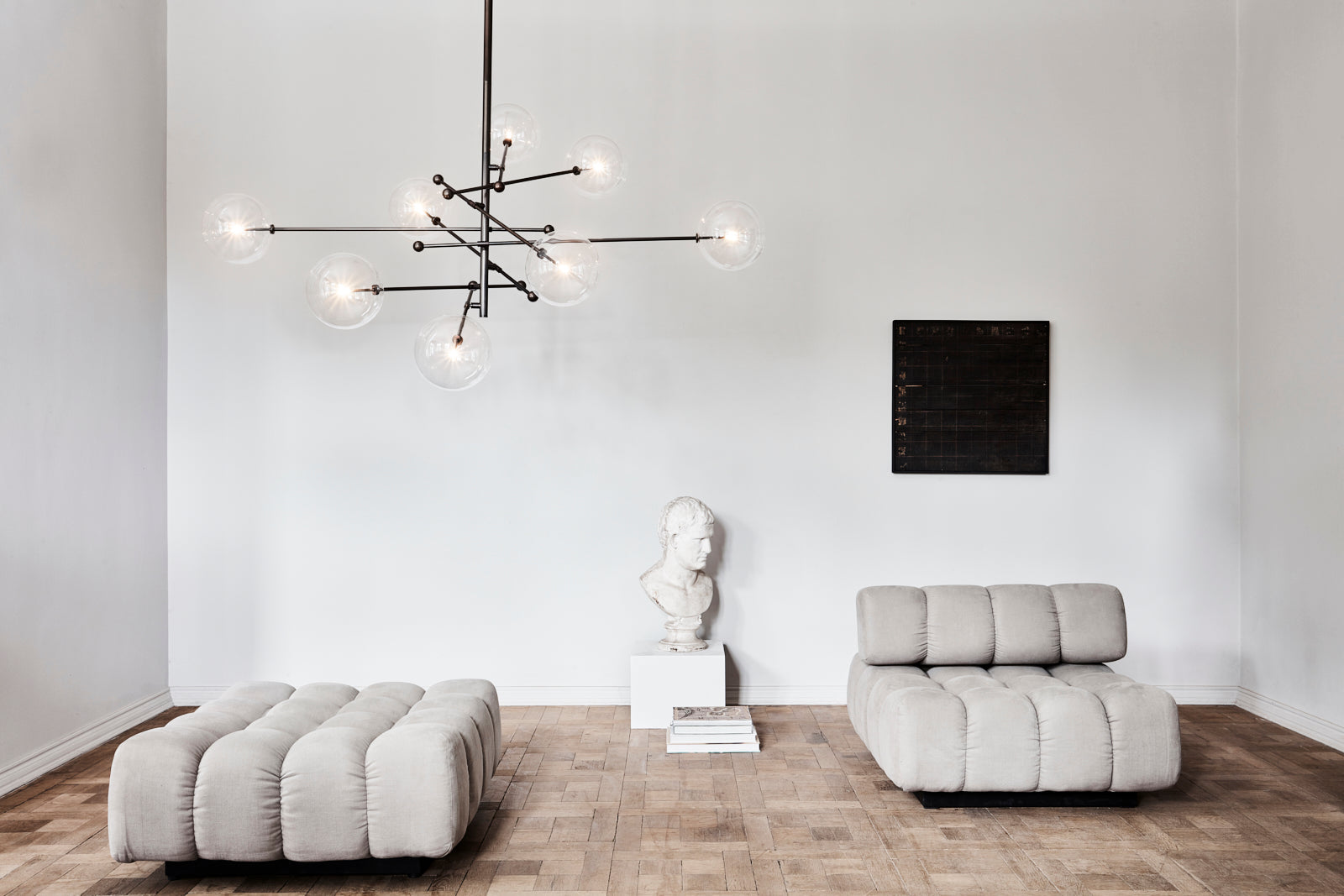 Aurela - Kronleuchter aus Metall und Glas mit 8 Armen