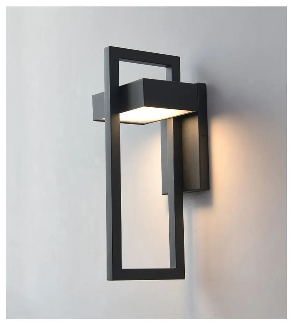 Terraza - Vintage LED-Außenwandleuchte 10 W IP65 in Schwarz