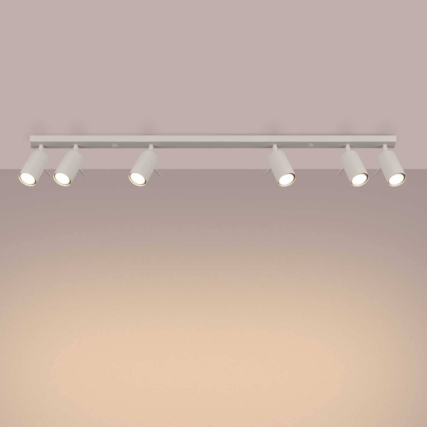 Spotix - Deckenleuchte 6-flammig Beige mit verstellbaren