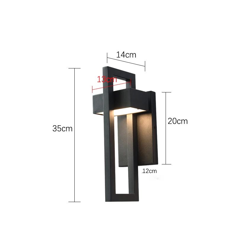 Terraza - Vintage LED-Außenwandleuchte 10 W IP65 in Schwarz