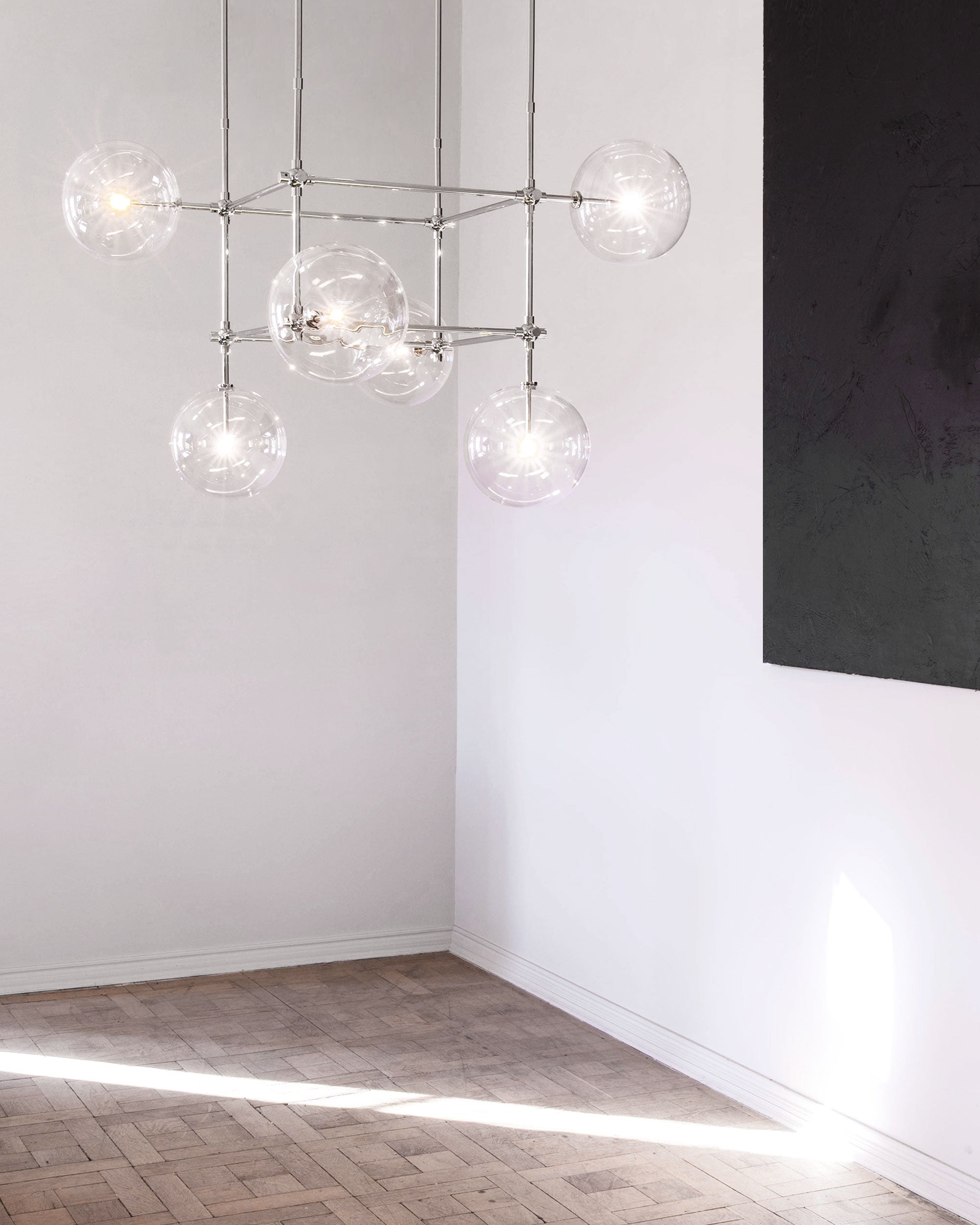 Metall/Glas - Designer-Pendelleuchte, Metall/Glas