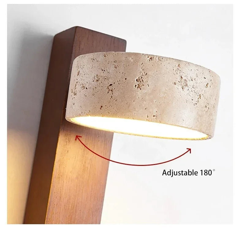Wallix - Cremefarbene LED-Wandleuchte mit Zugschalter