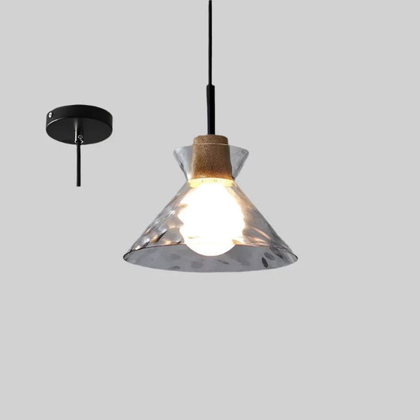 Wellenförmige - Glas-Pendelleuchte, minimalistisch