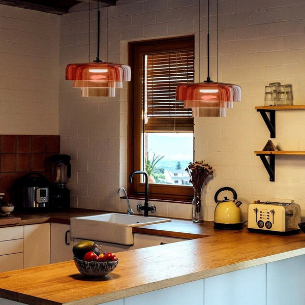 Aurela - Moderne Pendelleuchte aus norwegischem Glas