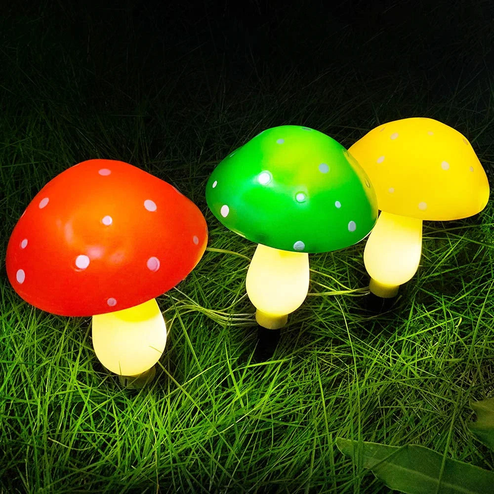 Helios - Solar-Lichterkette in Pilzform, 5 m, 12 LEDs