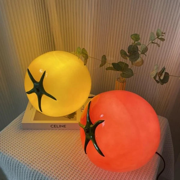 Tomaten - Tischlampe Glas Design