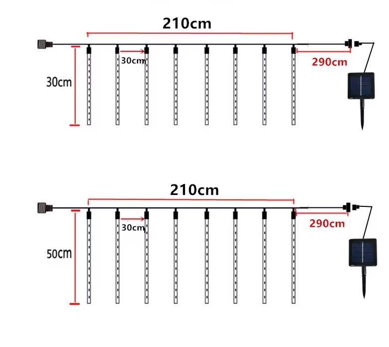 LUMIMETEOR - Solar-LED-Meteorduschenleuchte LUMIMETEOR IP65