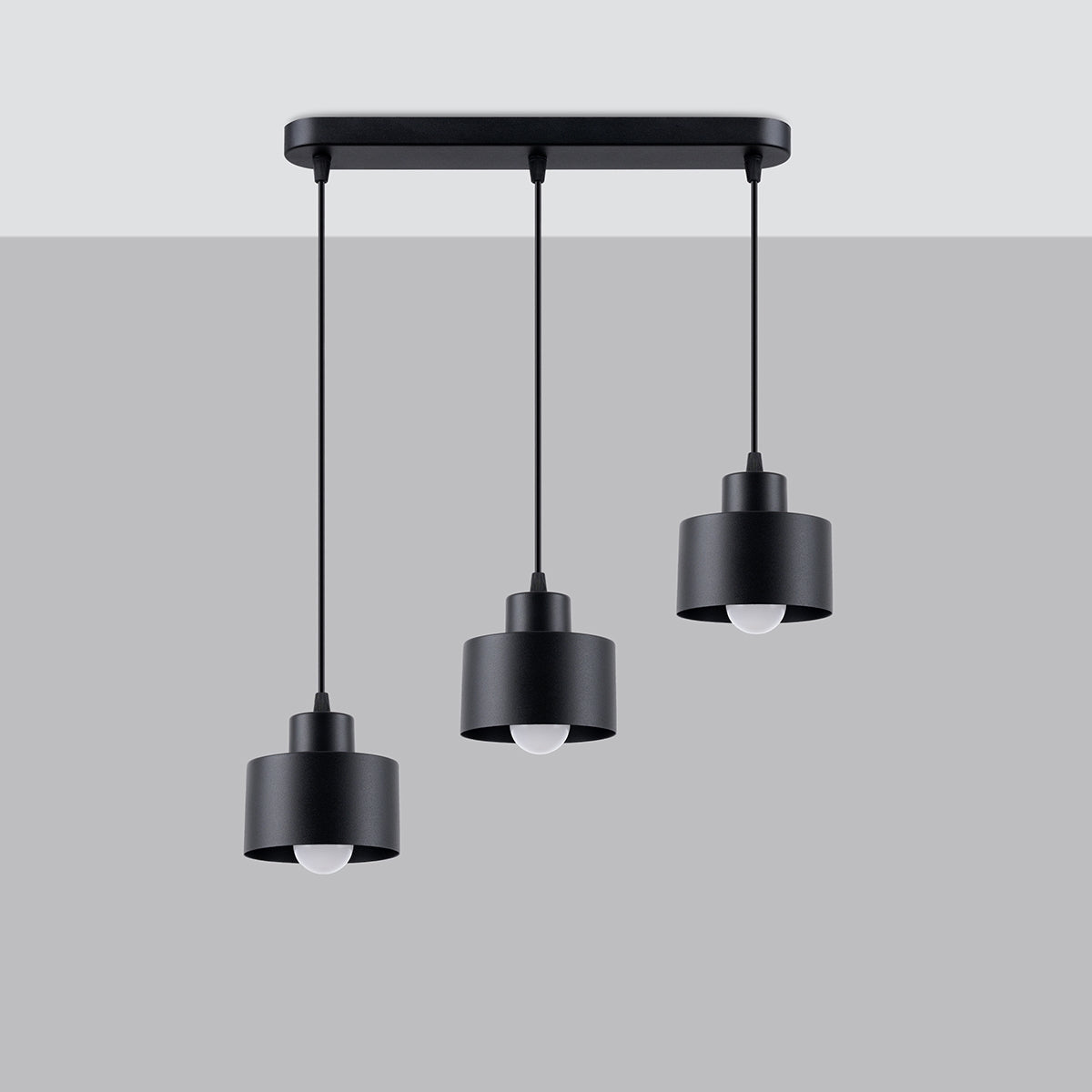 Claria - Pendelleuchte 3-flammig Schwarz 46 cm