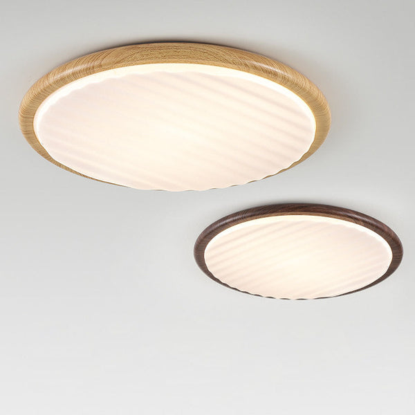 Lucero - Runde LED-Deckenleuchte in Holzoptik Wooden