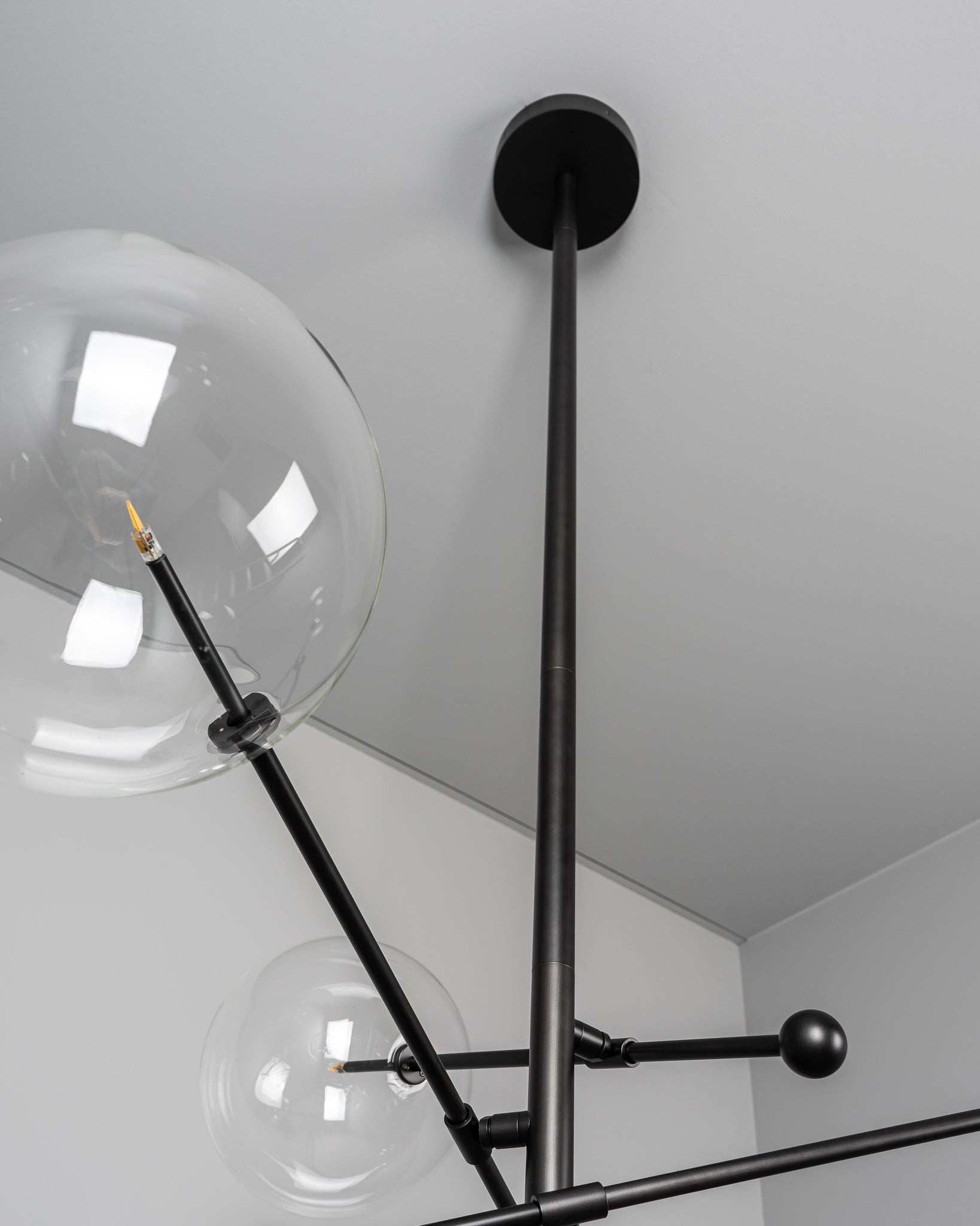 Claria - Designer-Kronleuchter mit 6 Armen, Metall/Glas