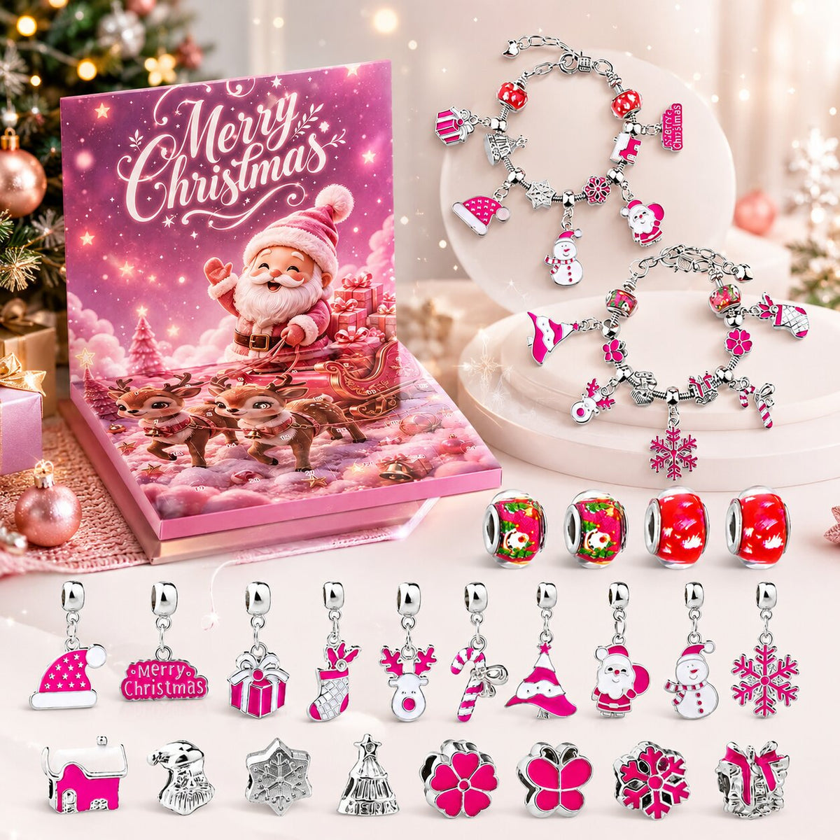 Beadistry - Adventskalender mit 24 Schmuckteilen für Armbänder