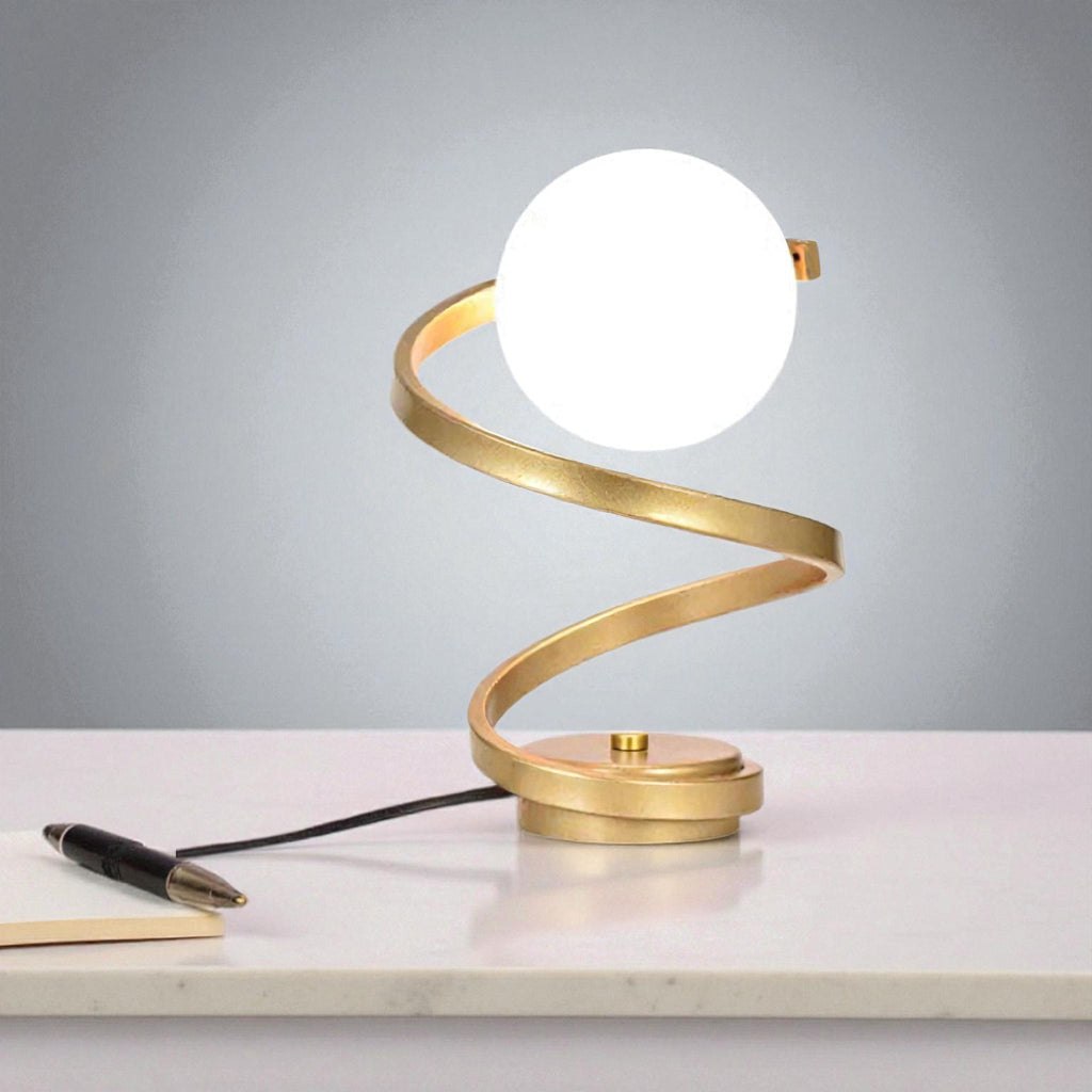 LED-Tischlampe mit rundem Design und Ein-/Ausschalter für modernes Zuhause und Büro