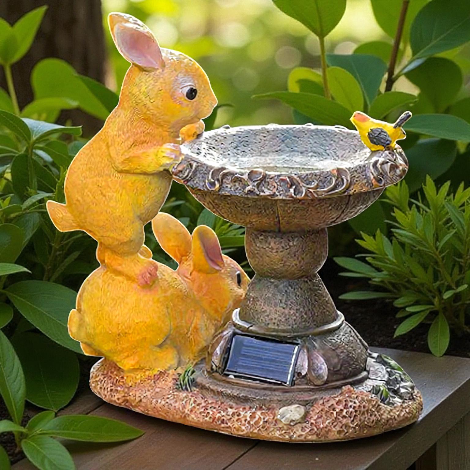 Solarbetriebene Außenlampe mit Tierfigur für charmante Garten- und Terrassenbeleuchtung