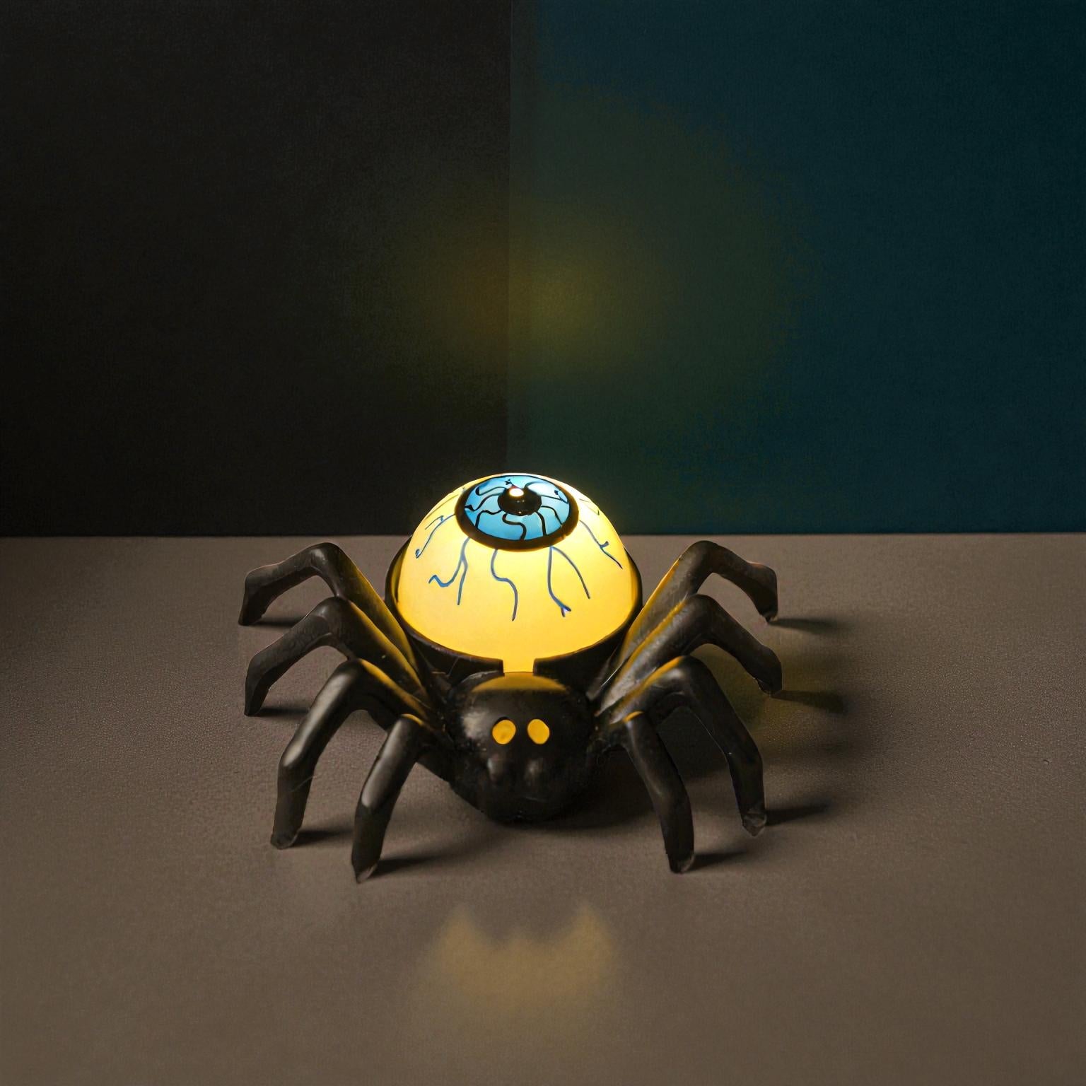 LED-Nachtlampe mit Spinnen Schädel und Augen Design für gruseligen Halloween-Spaß