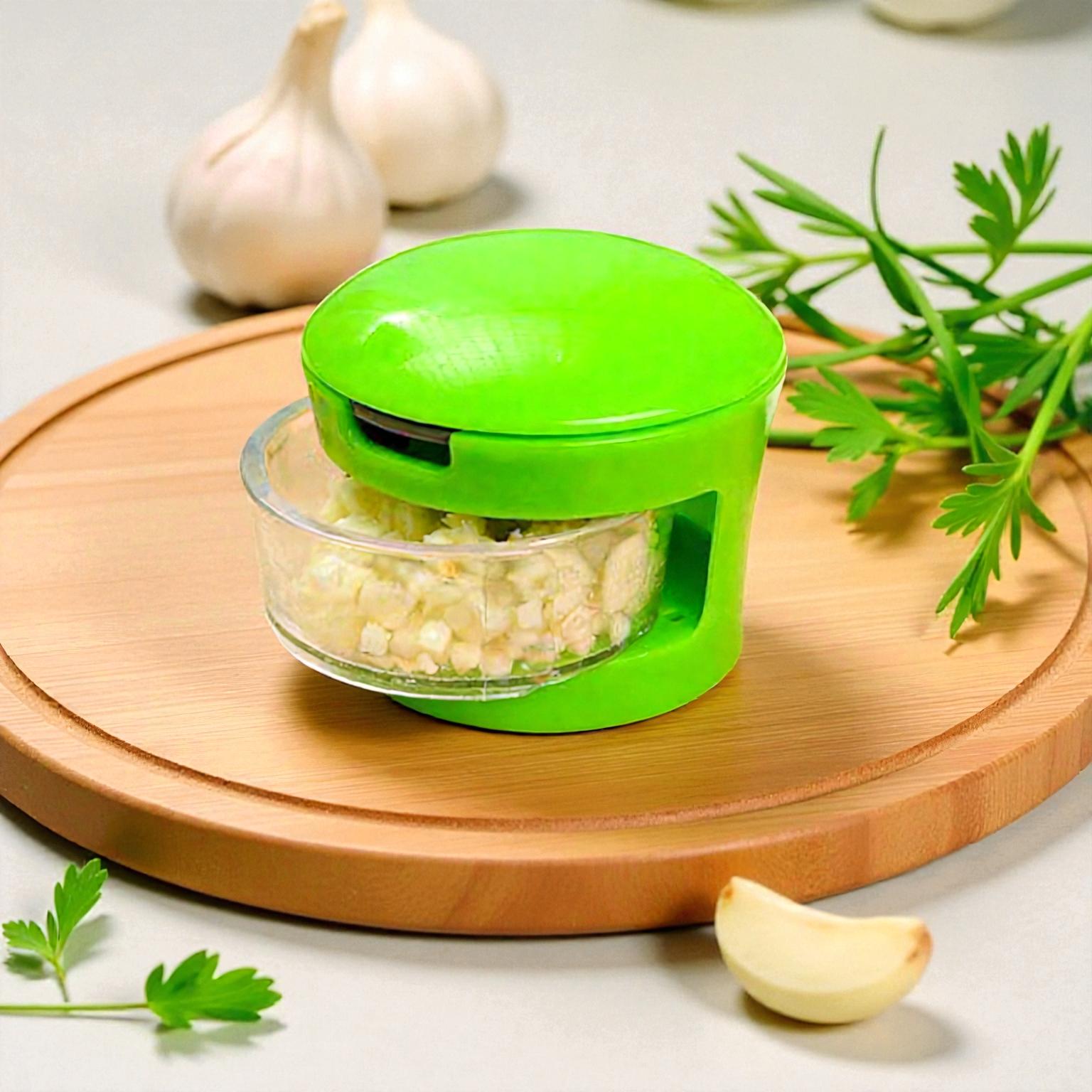 Mini Knoblauchhacker mit integriertem Behälter für multifunktionale Nutzung Küchenhelfer zur Lebensmittelvorbereitung