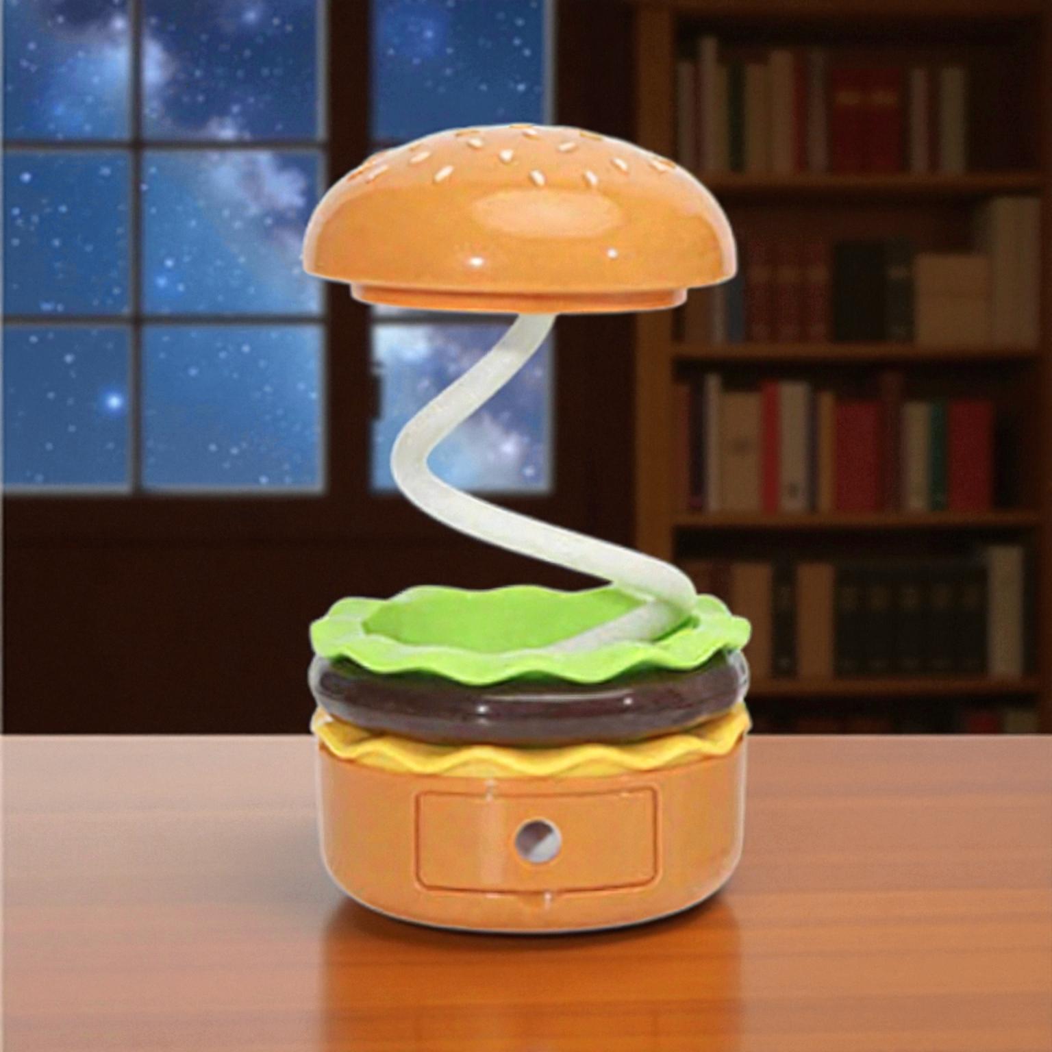 LED-Tischlampe mit Burger-Design für verspielte und kreative Beleuchtung