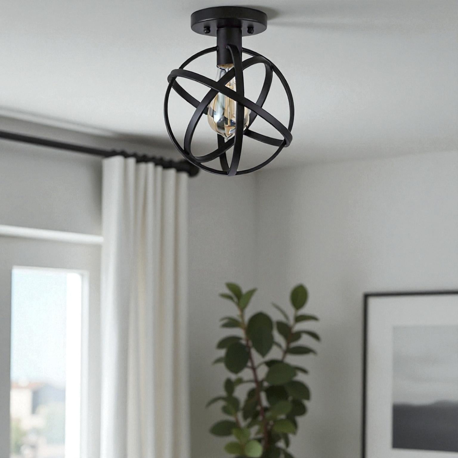 Laternen-Deckenlampe mit Einbau Dekorative Beleuchtung