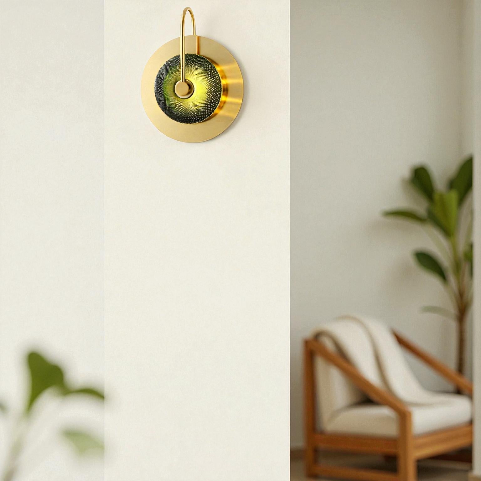 Wandleuchte mit Glasschirm und elegantem Finish für stilvolle Innenbeleuchtung